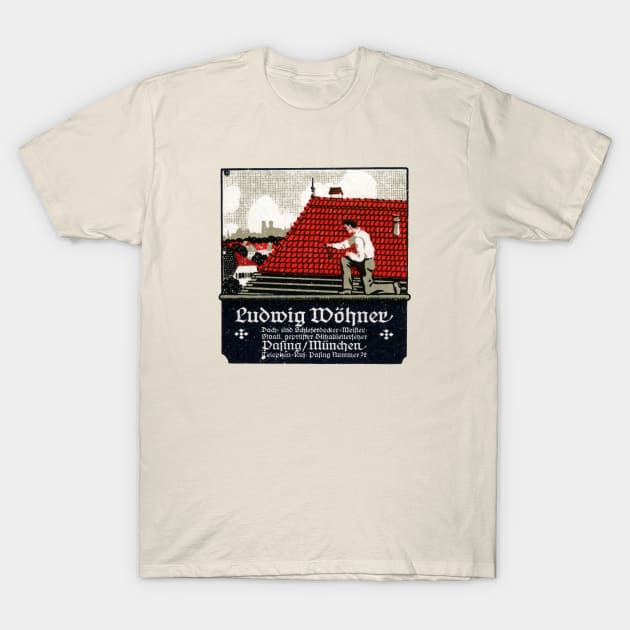 1910 Roofer for Hire T-Shirt by historicimage